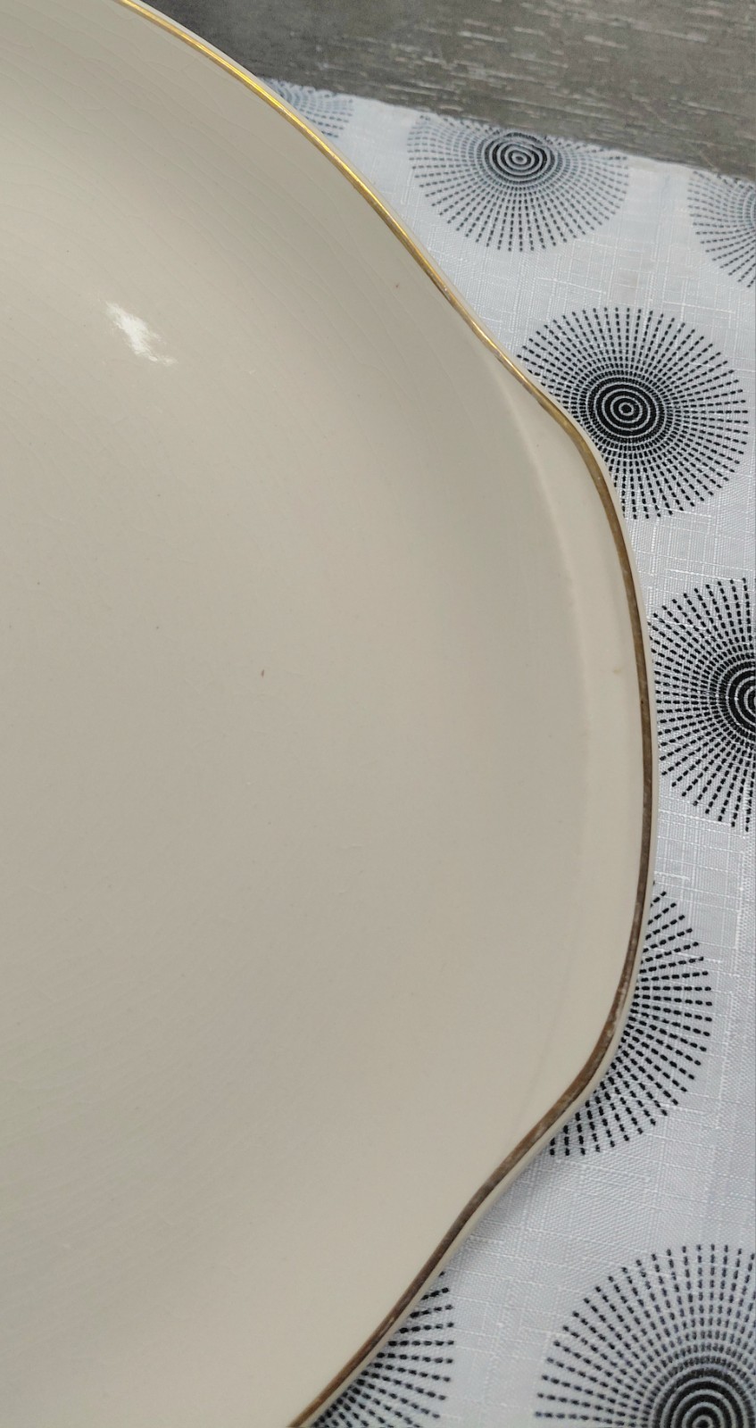 Vintage Royal Joci Wheat Serving Platter 23K Gold Trim Handles 11.75L X 11W