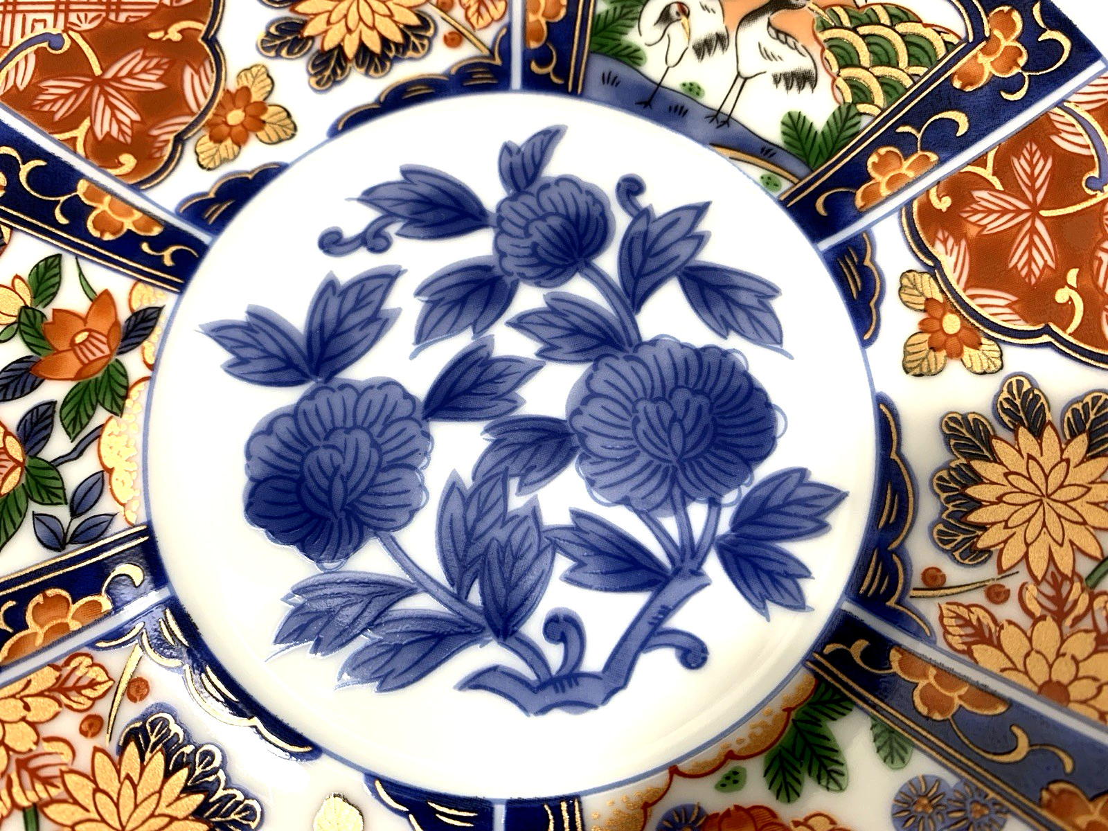 GUMPS KARAKUSA IMARI SET 4 COFFEE TEA CUP&SAUCER 2 SETS AVAIL RED BLU GREN GILT