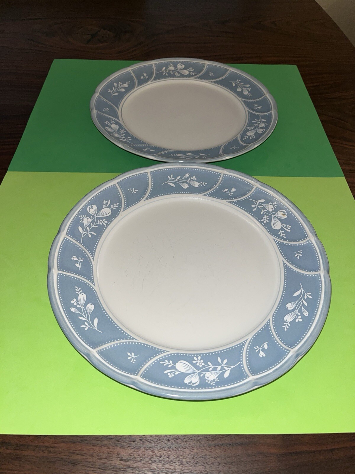 Noritake Stoneware Victory Blue 8673 Dinner Plate Set Of 2