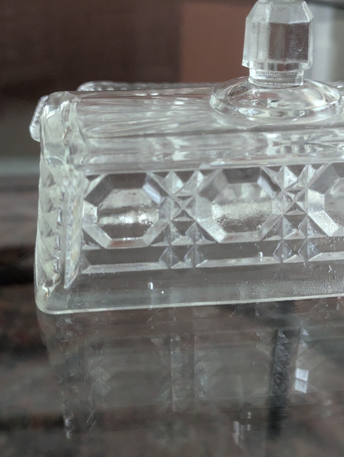 Vintage Federal Glass Windsor Butter Dish With Lid Early 1970s Serving Piece