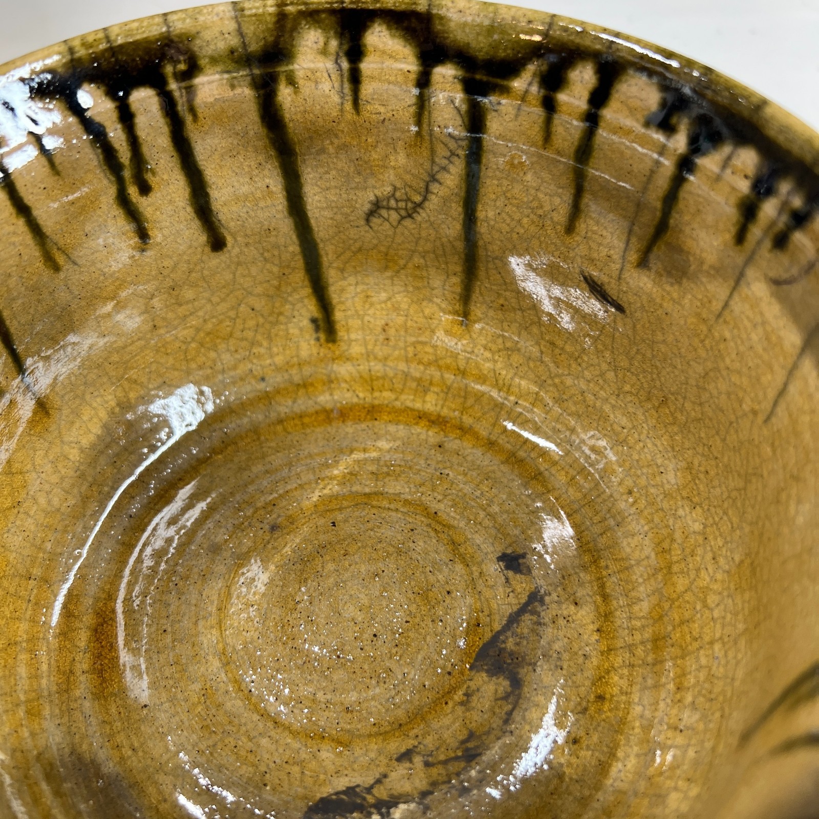 Handmade Studio Pottery Bowl Set 3 Signed Alyce Drip Glaze Ceramic