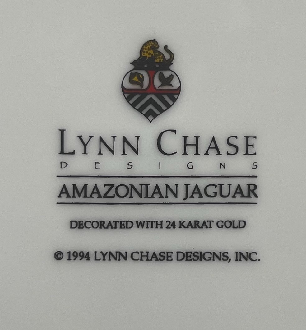 Set of FIVE Lynn Chase Amazonian Jaguar 9 1/8 Inch Flat Soup Bowls