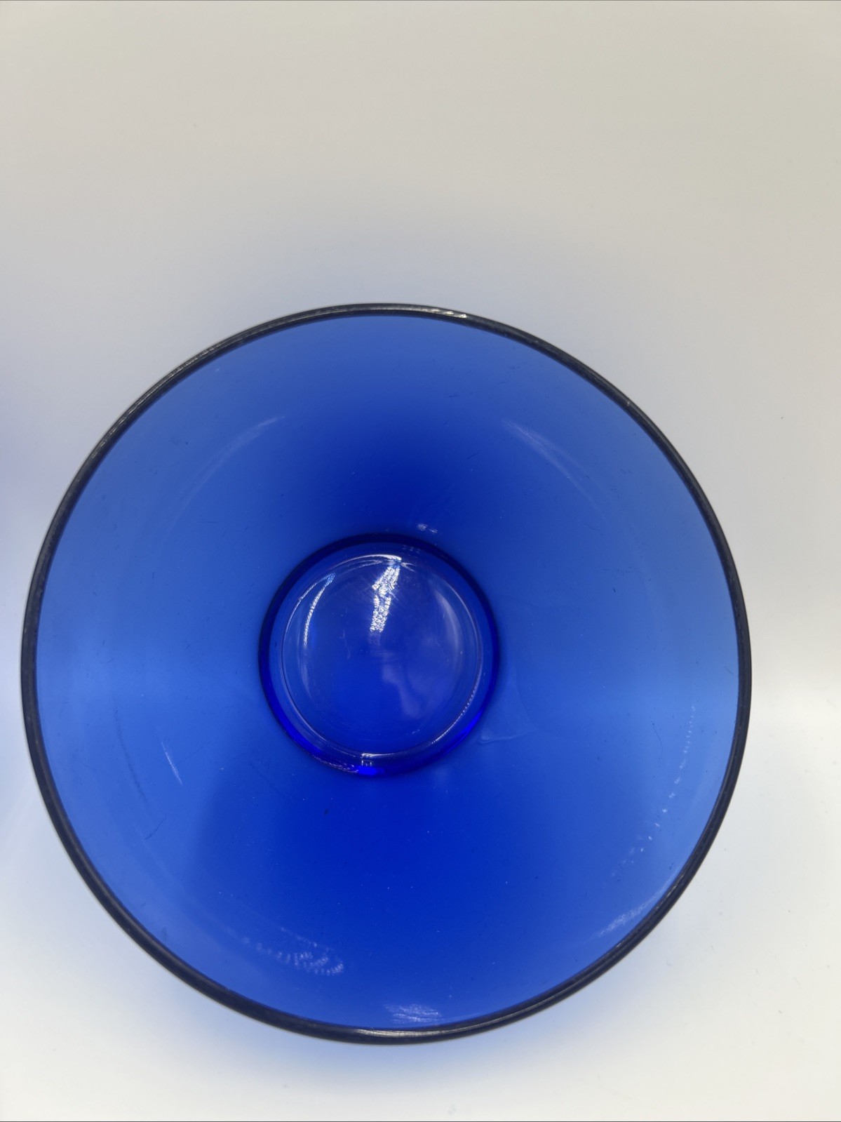 Arcoroc France Cobalt Blue Cereal/Dessert /Prep Bowls 5 1/4” Set Of 2 Glass