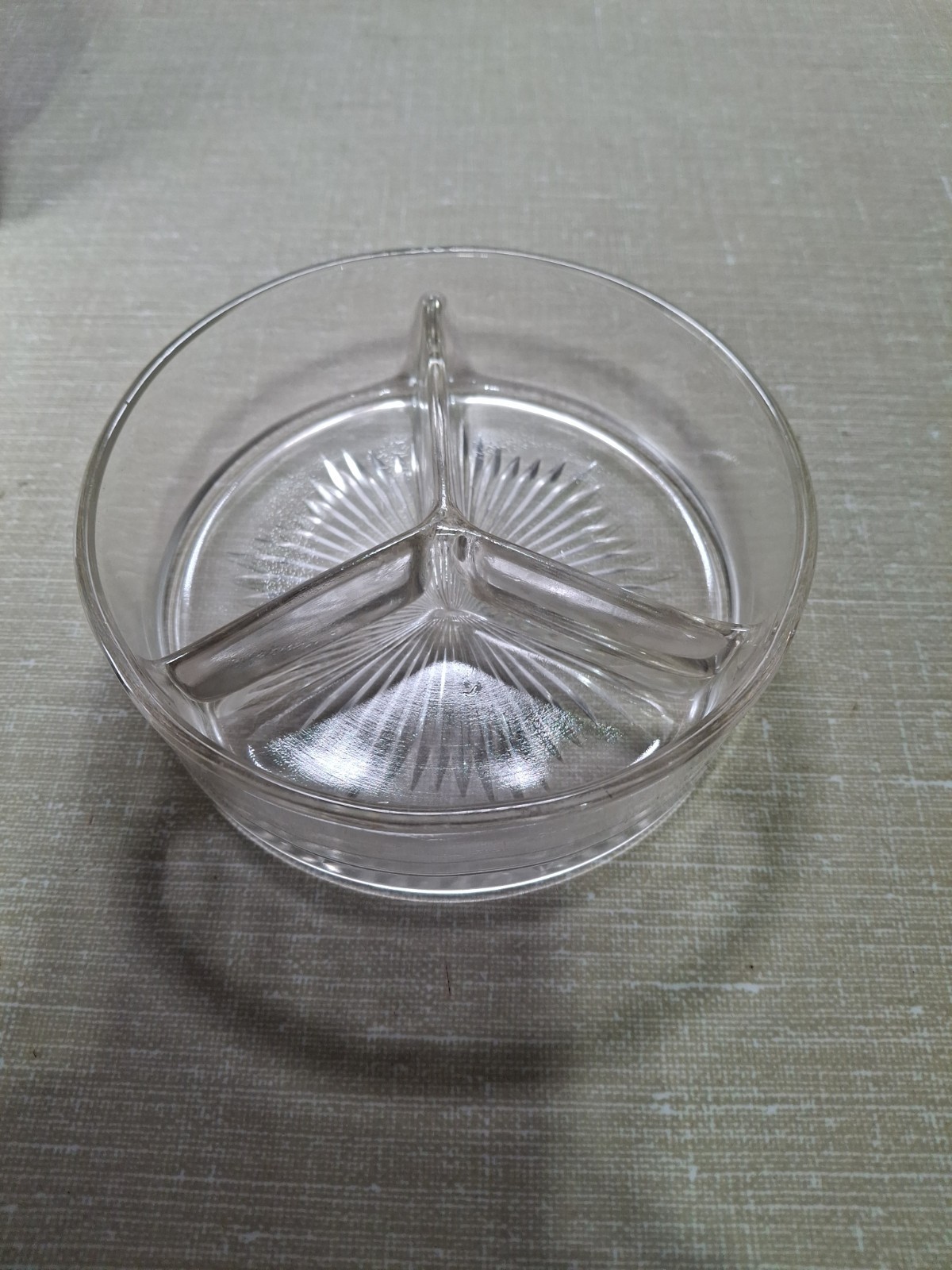 Vintage Divided Dish Triple Section Candy Nuts Server Dish To Keep Rings In It