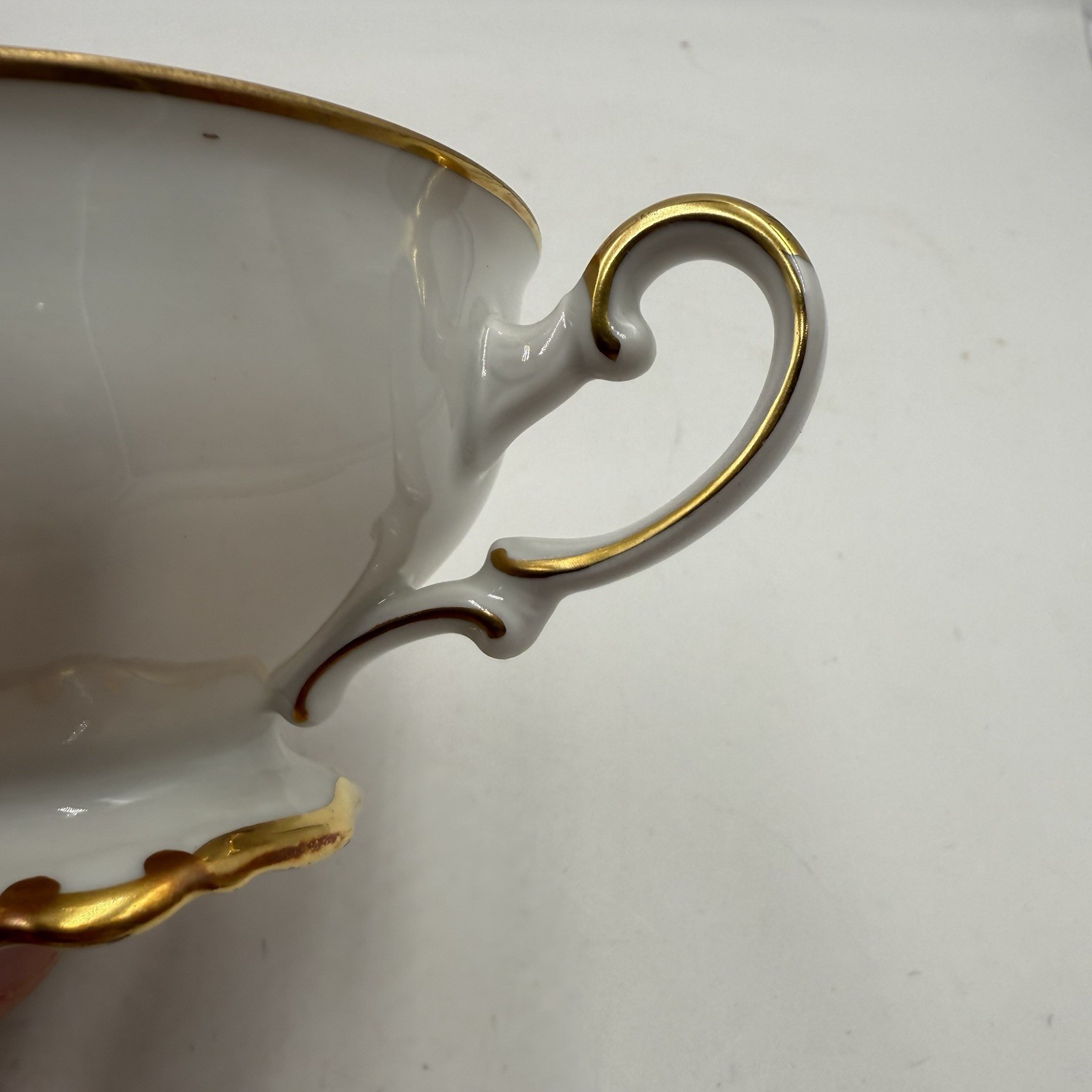 Mitterteich Bavaria Golden Lark Tea Coffee Cups Saucers Set of 3 Made in Germany