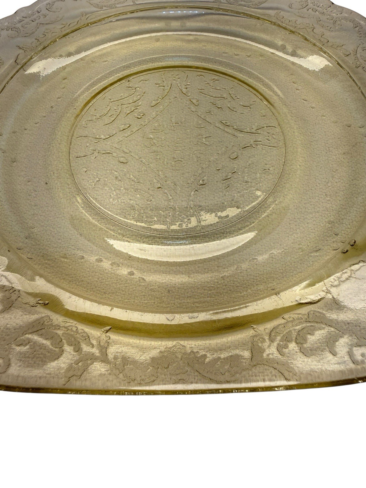 Vintage Federal Glass Madrid Amber Depression Glass 6″ Bread Butter Plate 1930s