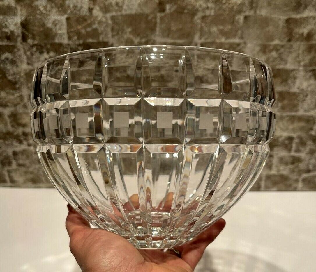 Waterford Marquis Quadrata Glass Bowl Clear & Frosted Cut Crystal