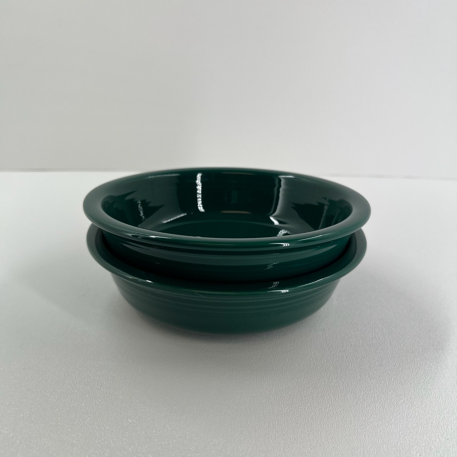 Fiesta Evergreen Small Fruit Bowl Set of 2 HLC Retired Glossy Dark Forest Green