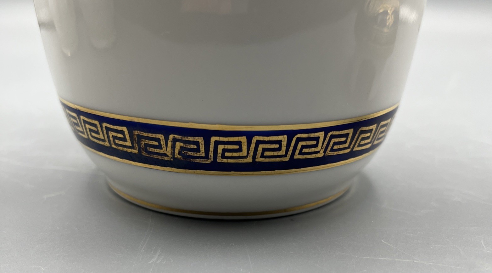 Rare Noritake Cobalt & Gold Ornate Neoclassical Coffee Pot Greek Key Porcelain
