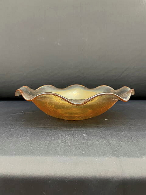 CARNIVAL GLASS STYLE / DEPRESSION GLASS BOWL IRIDESCENT
