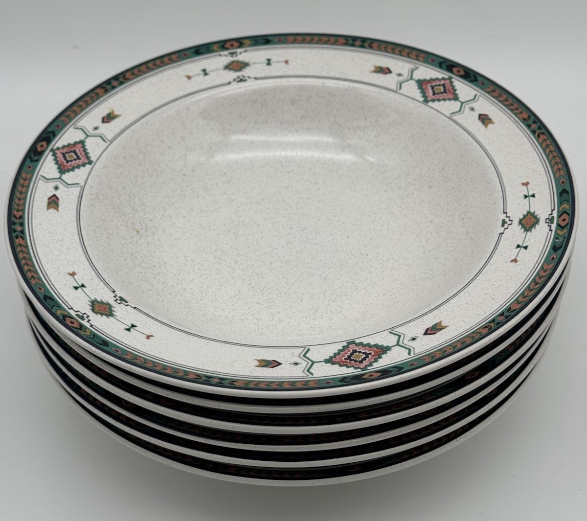 Set 6 Studio Nova Adirondack 2201 Pattern Bowls Dinnerware Vintage Southwest
