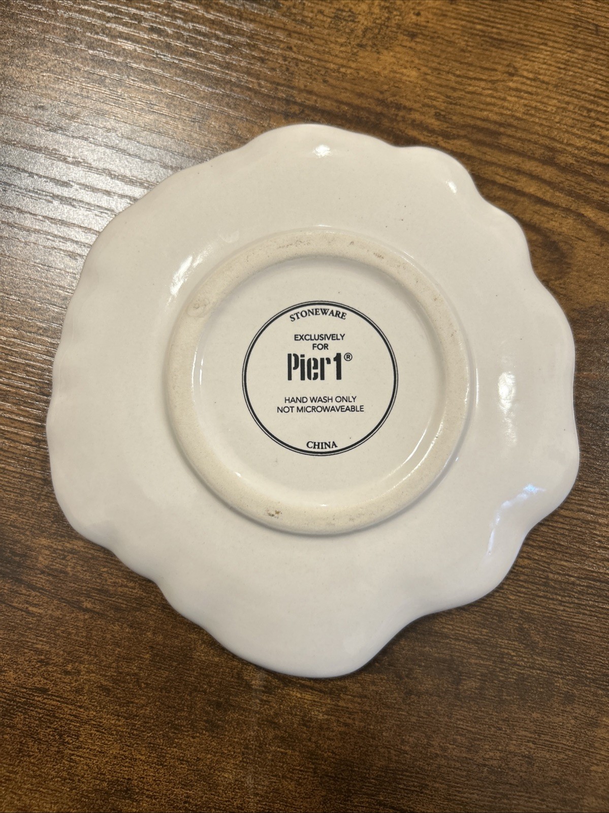 Pier 1 Stoneware Appetizer Salad Dessert Plate Pink Floral With Gold Trim 6″