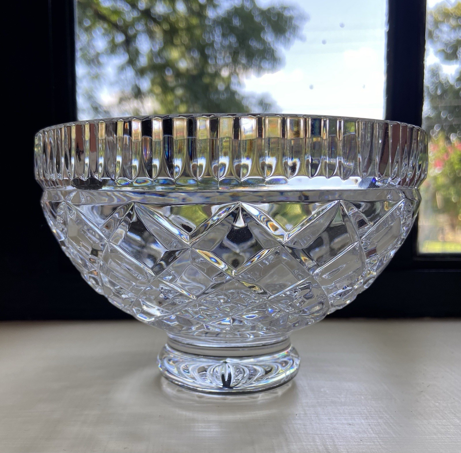 Vintage Waterford Crystal Bowl 6″ Signed By Master Cutter Philip Sheridan 1997