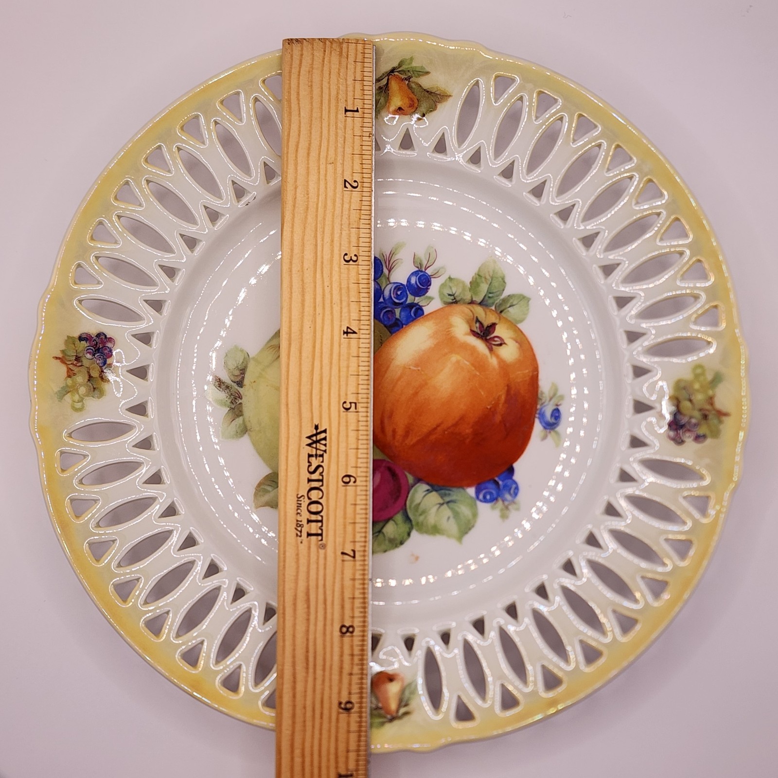 Cico, Bavaria Germany porcelain. Vintage, Pre 1950, Set of 2 plates, fruit