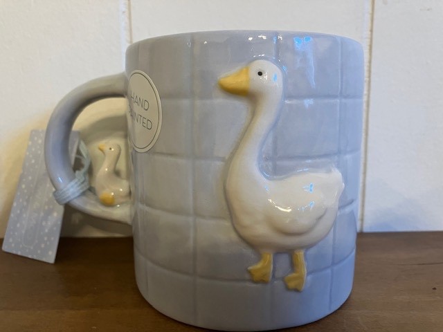 3D White Goose Mug Goose Figure on Handle Adorable for Spring / Easter HTF