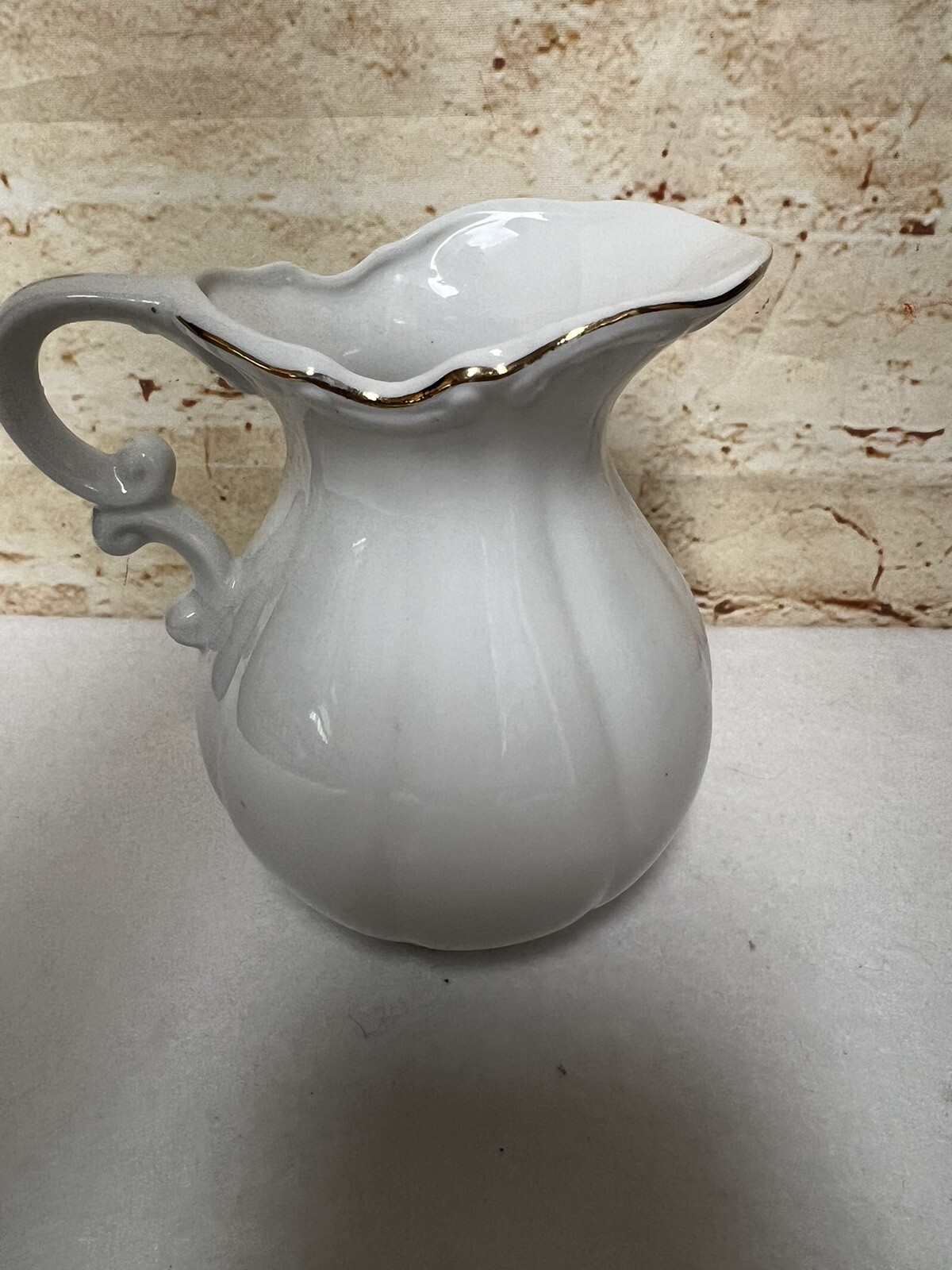 Vintage China Small Creamer Pitcher & Saucer, Made In Japan, Floral, Cottagecore