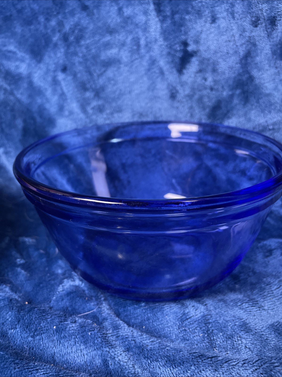Anchor Hocking Ovenware Cobalt Blue Glass Mixing Bowl 1 QT 1056