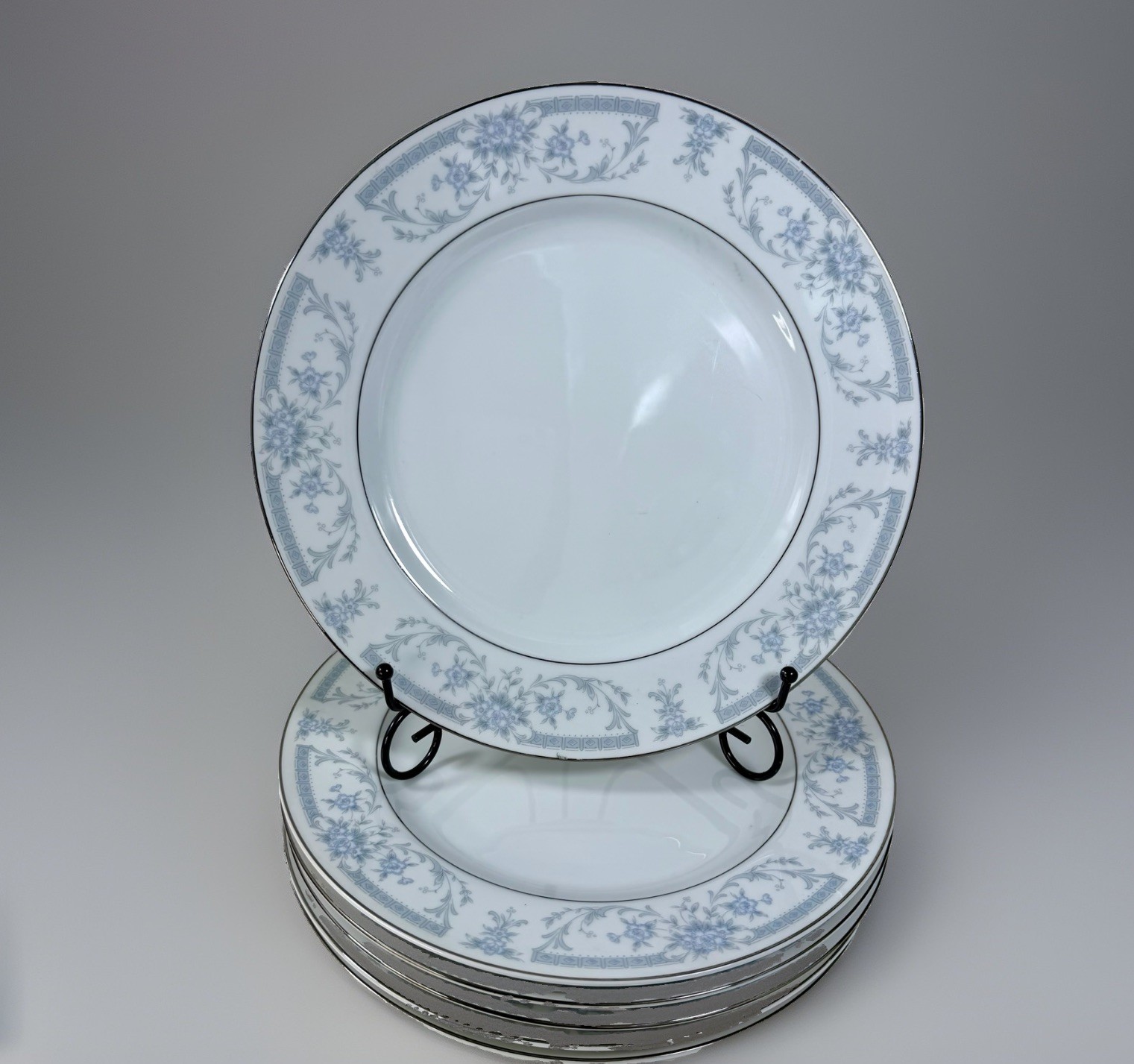 Vintage Sheffield Blue Whisper Dinner Plates Set Of 6 1985 Japan