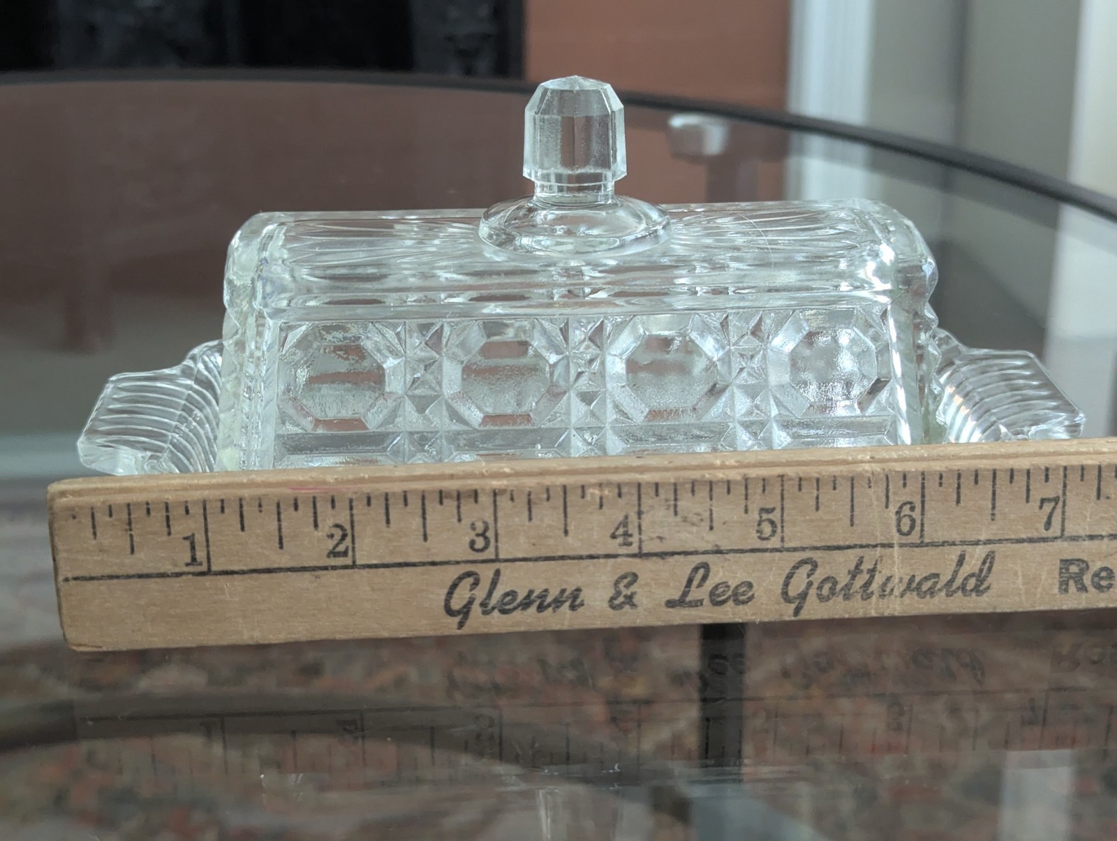 Vintage Federal Glass Windsor Butter Dish With Lid Early 1970s Serving Piece