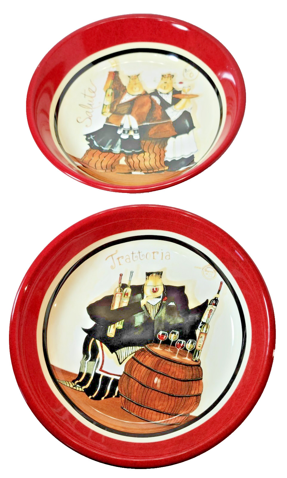 Certified International Buon Appetito Pasta Bowls Lot of 4