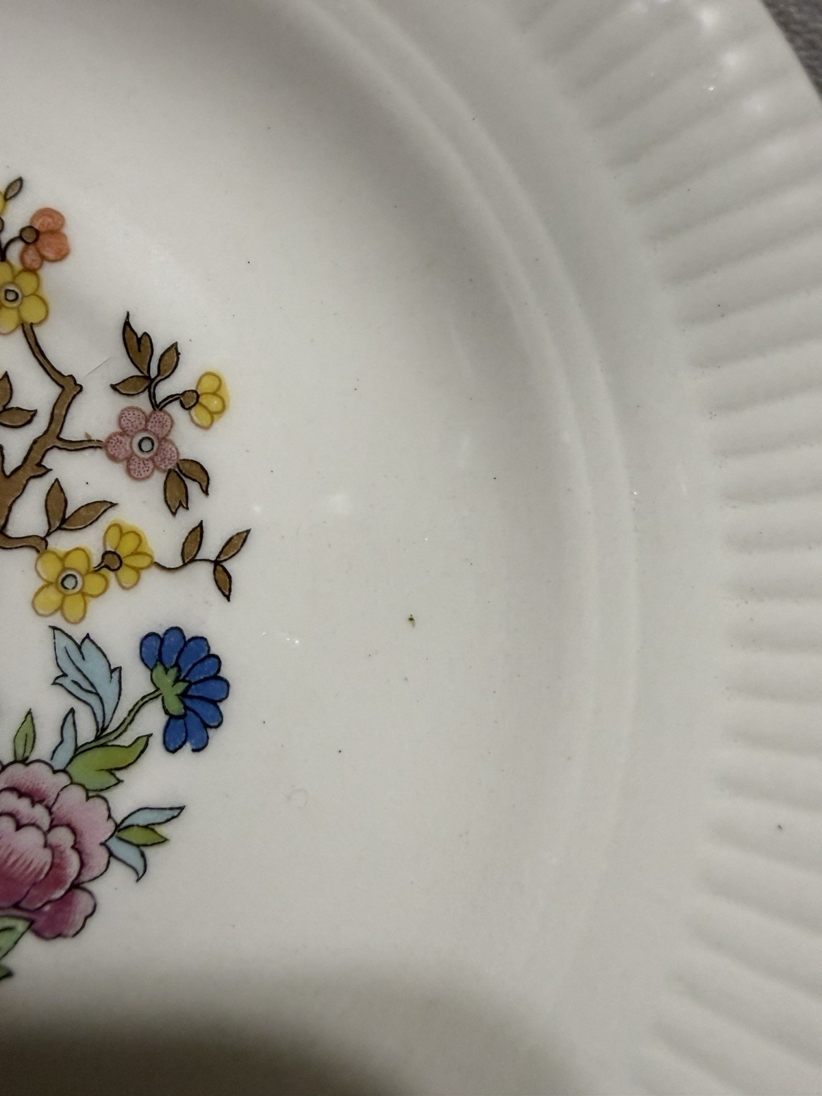 (2) Salem “INDIAN TREE” Victory Shape (Plain Ribbed Trim)-Cup & Saucer Sets