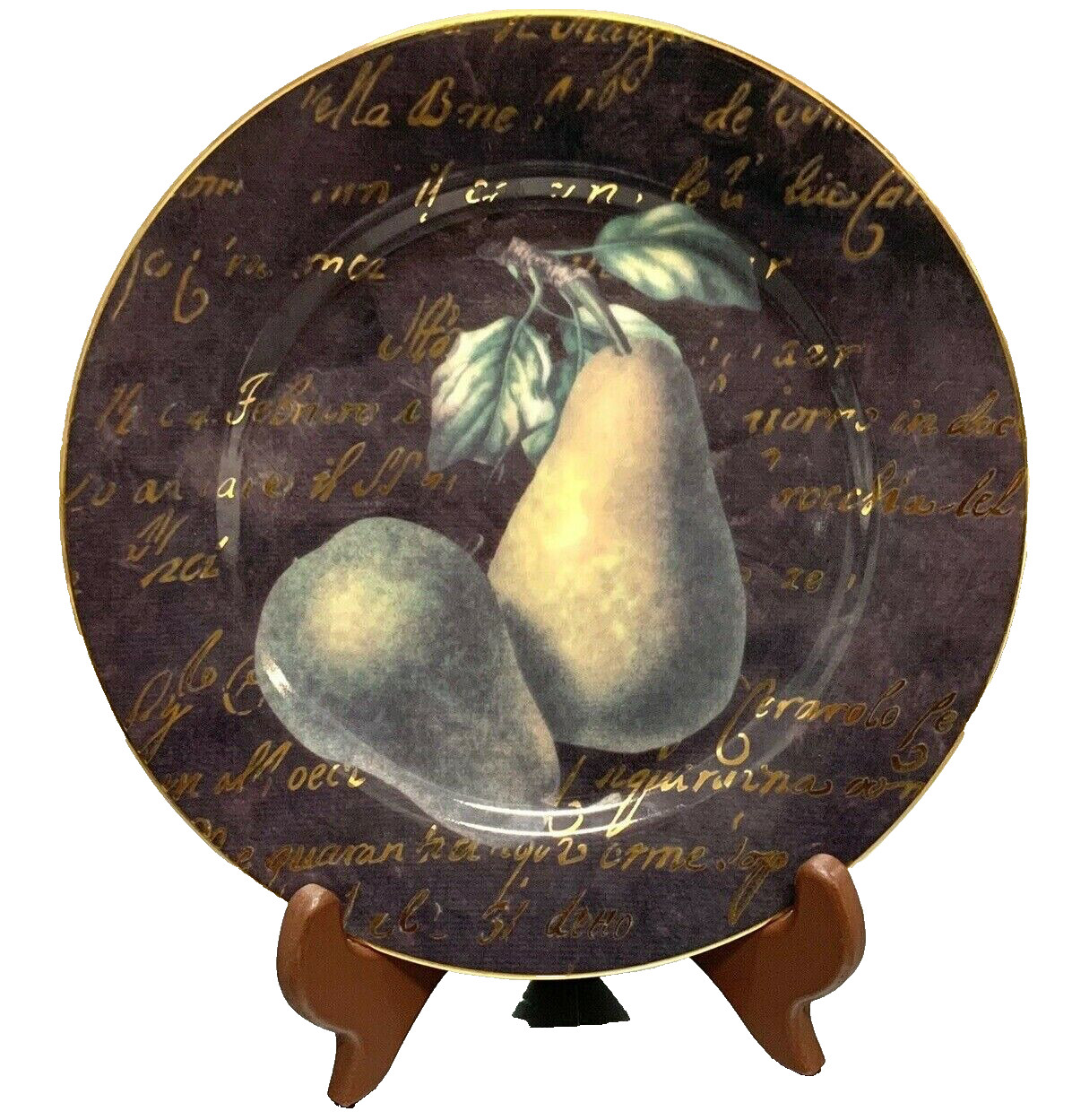 Gold Buffet Royal Gallery Pear Salad Dessert Plate 8.5” Gold Trim Sri Lanka