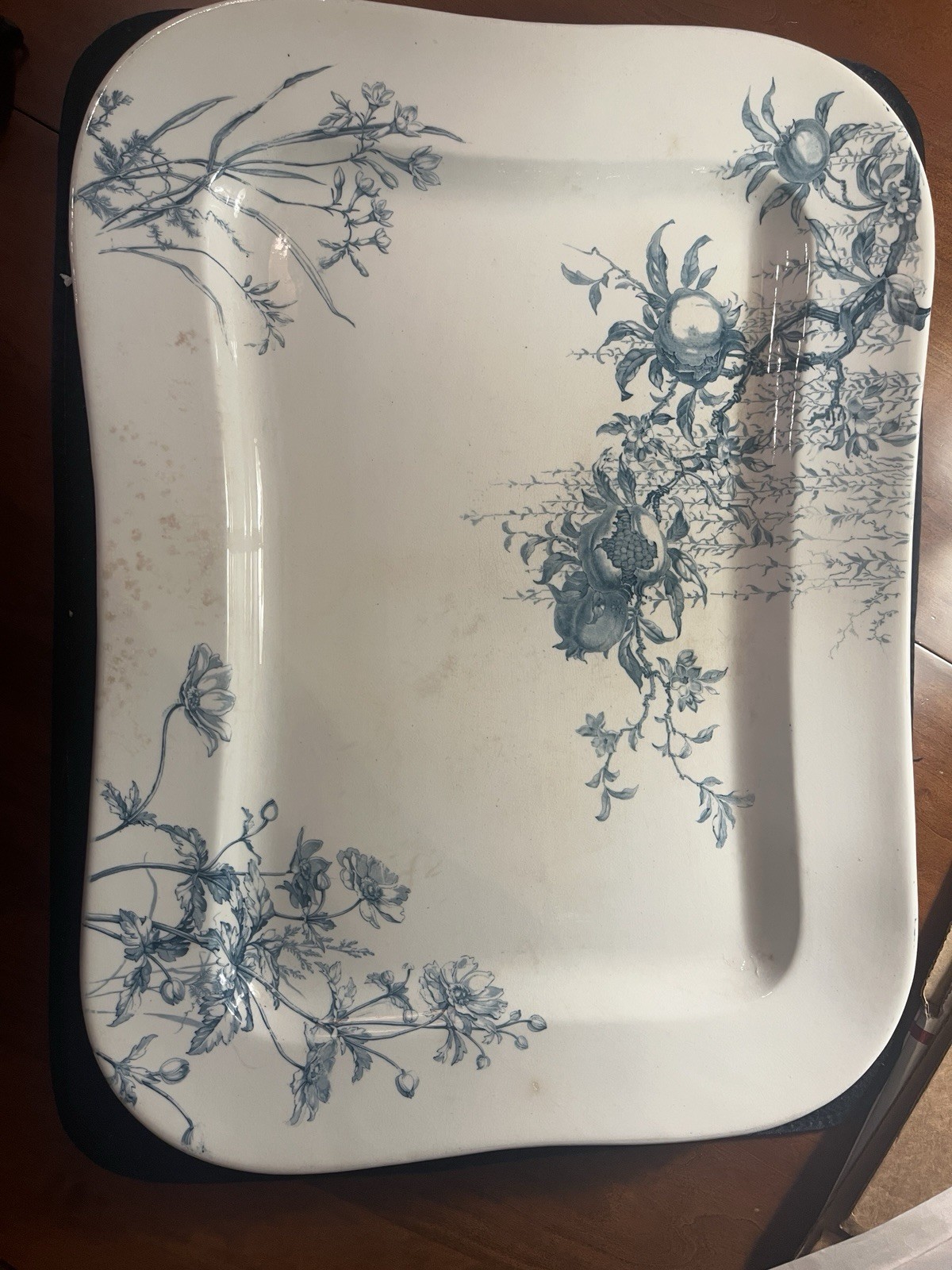 Antique Doulton Arundel Burslem Large Transferware Ironstone Platter