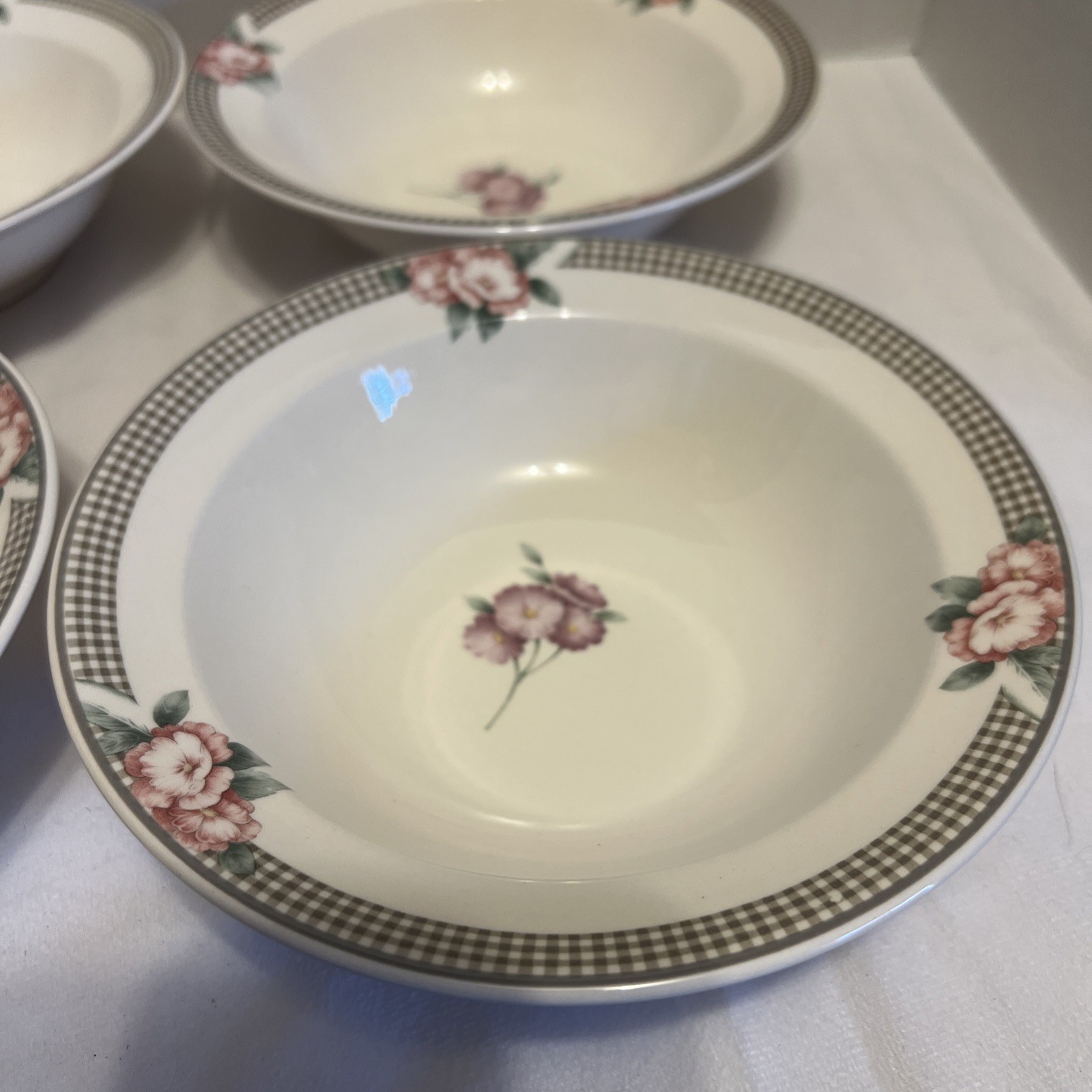 4 Noritake Keltcraft Ireland Terrace Cafe 7″ cereal soup bowls vintage 1994-1997