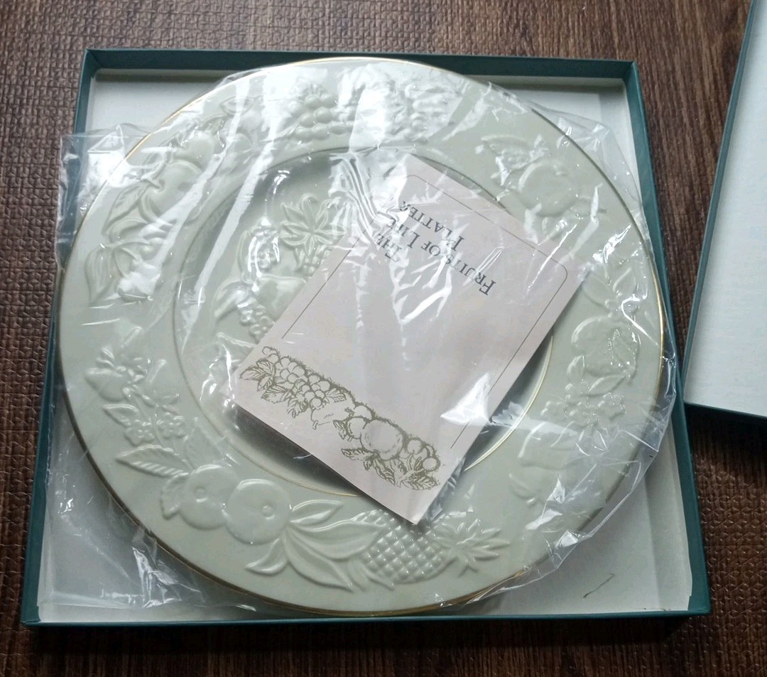 Vintage Lenox Fruits of Life Platter 13” Chop Platter NOB
