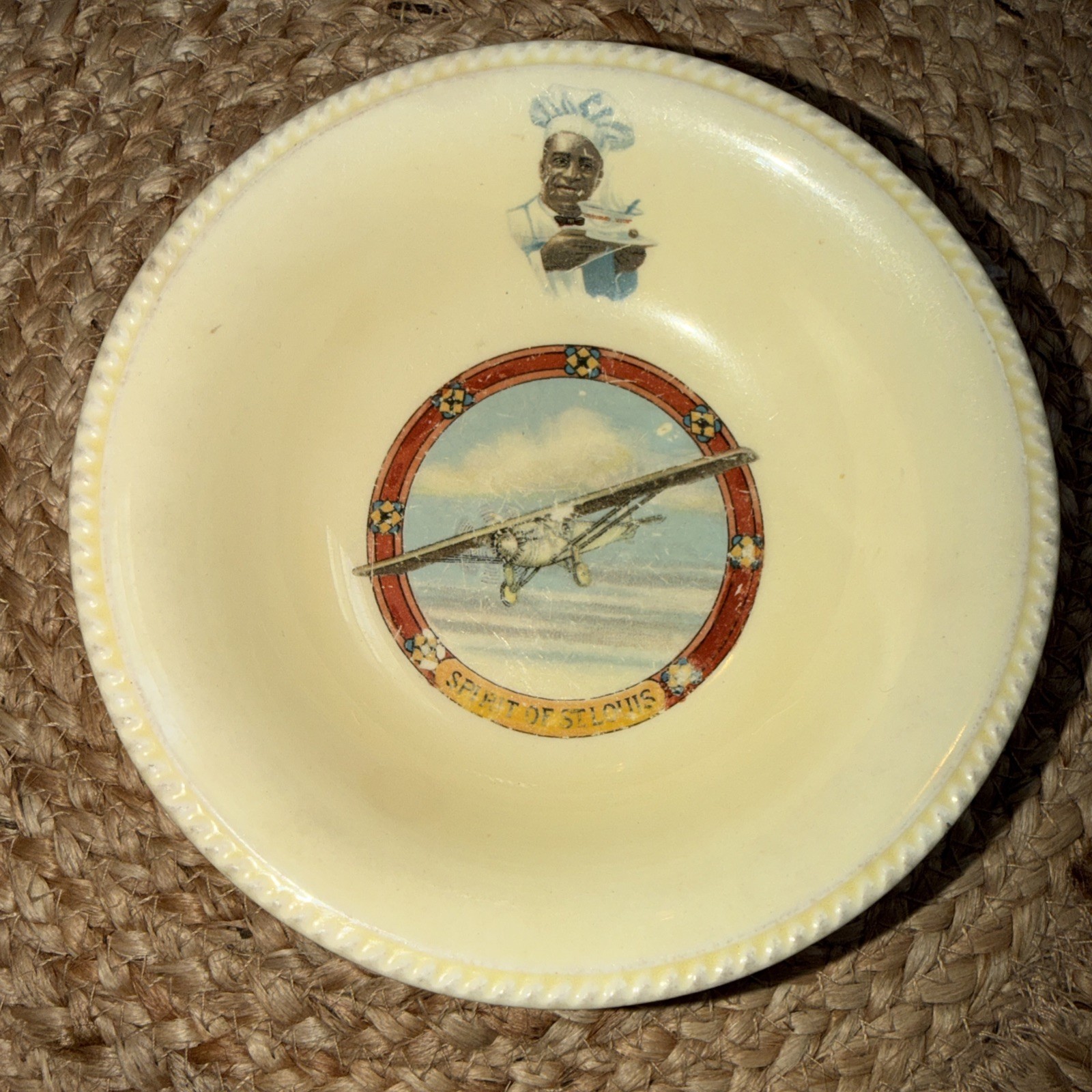 Vintage Cream of Wheat Cereal Bowl Spirit of St. Louis