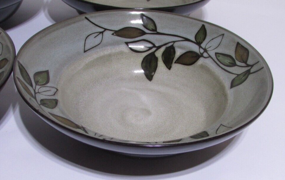 Pfaltzgraff Rustic Leaves 8.5″ Pasta Soup Bowls Set of 4