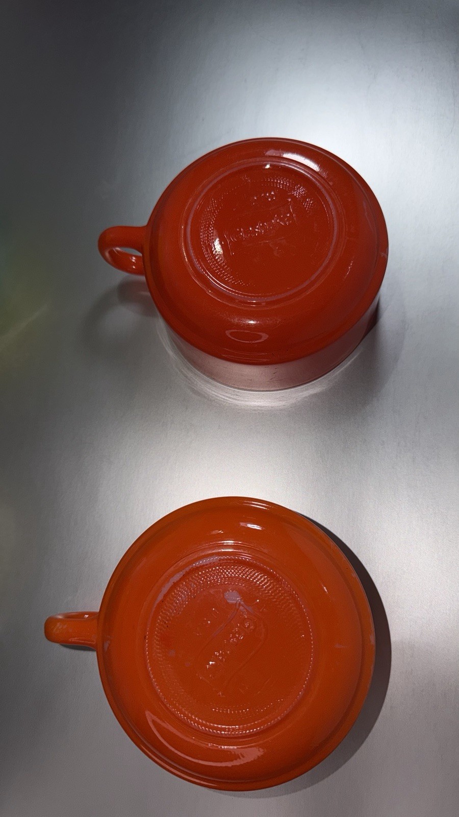 Vintage Lot of 6 Retro Colors Stackable Glasbake J-2711 Soup Bowl/Mug USA Made