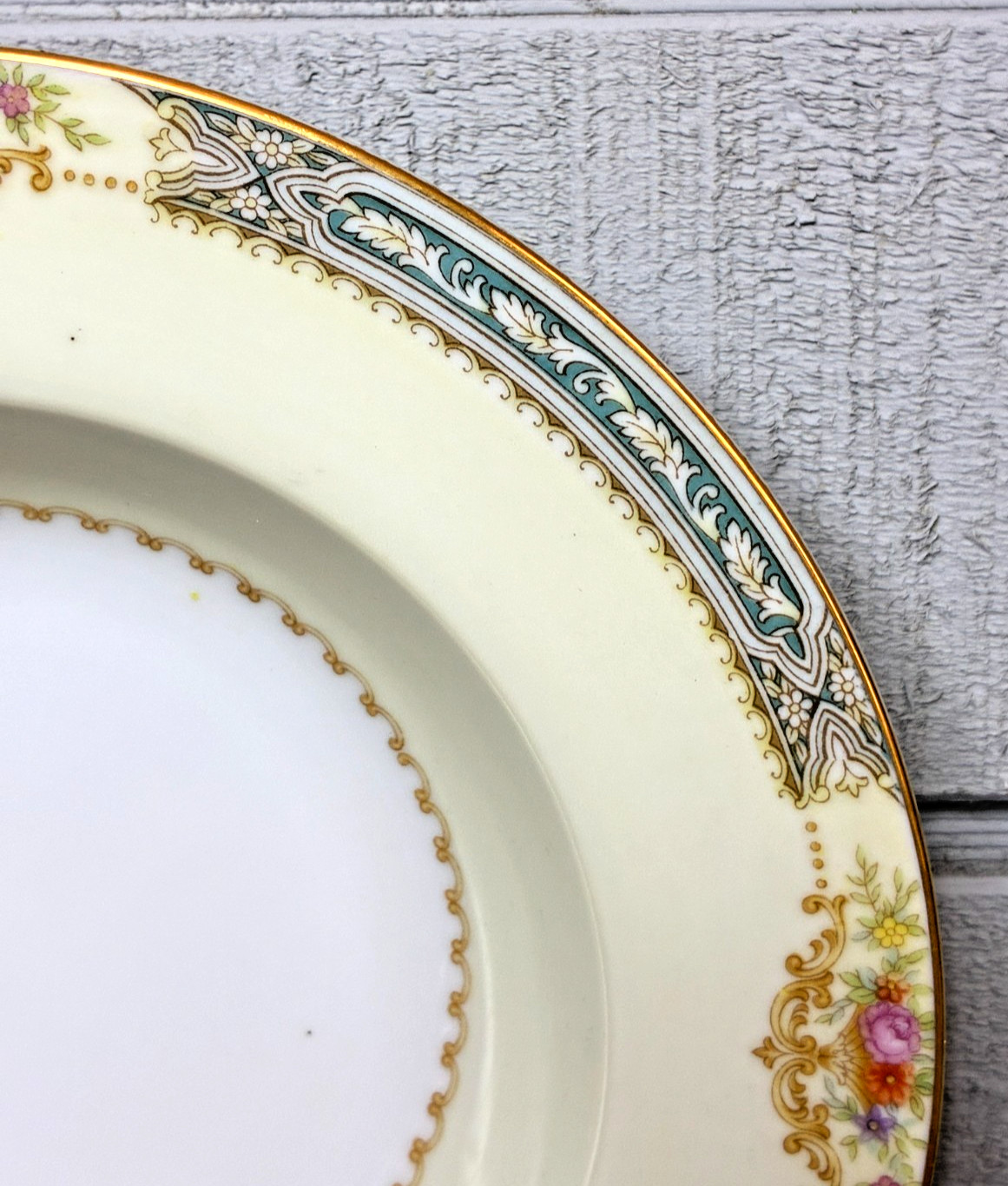 Vintage NORITAKE Rose China (6) Rimmed Soup Bowls 8 1/8″ Made in Occupied Japan