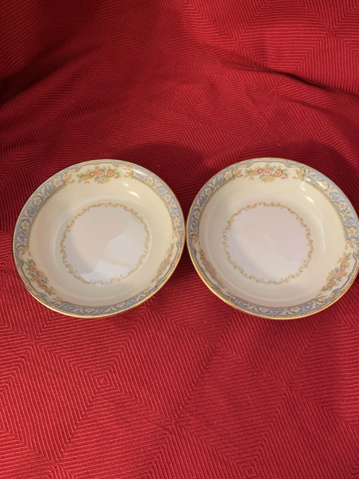 Set of 2 Noritake Royce 660 Fruit/Dessert Bowls Floral & Gold Trim Qty. Avail