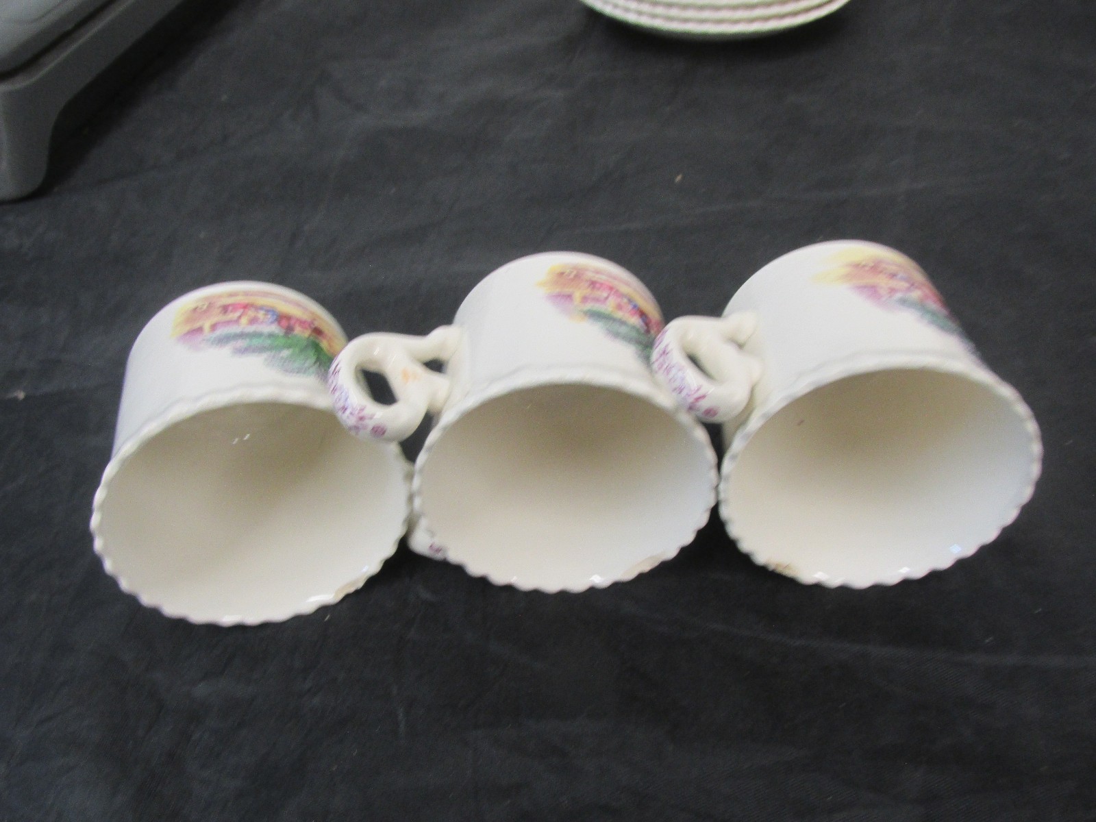 PATTERN CAMPAGNA BY SPODE CHINA DEMITASSE CUP/SAUCER 2 1/8″ TALL 4 5/8 IN