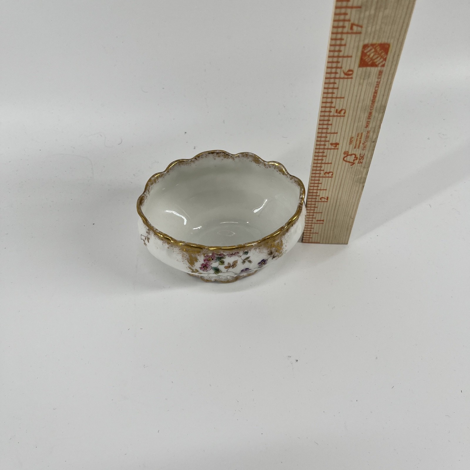 Vintage/Antique Limoges France White Bowl Pink Flowers Made in France