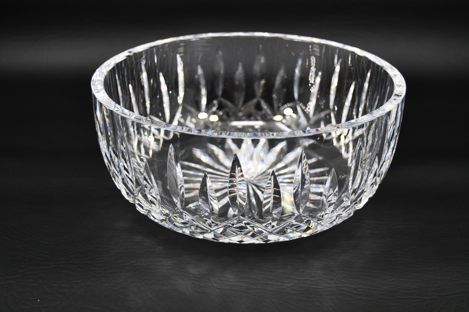 Vintage Waterford Crystal Lismore Large Serving Salad Fruit Bowl 8″ Cut Glass