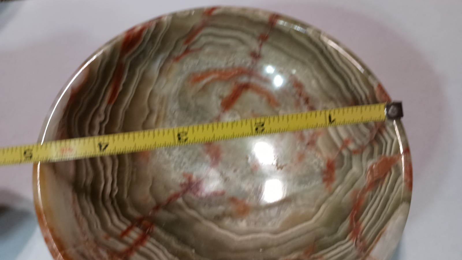 Green Onyx Bowl 5 in