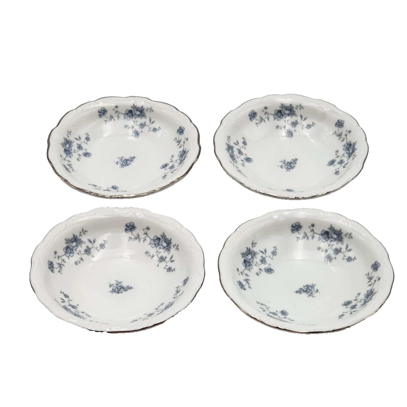 Johann Haviland Blue Garland 5″ Dessert Plate set of 4 Bavaria Germany Vintage