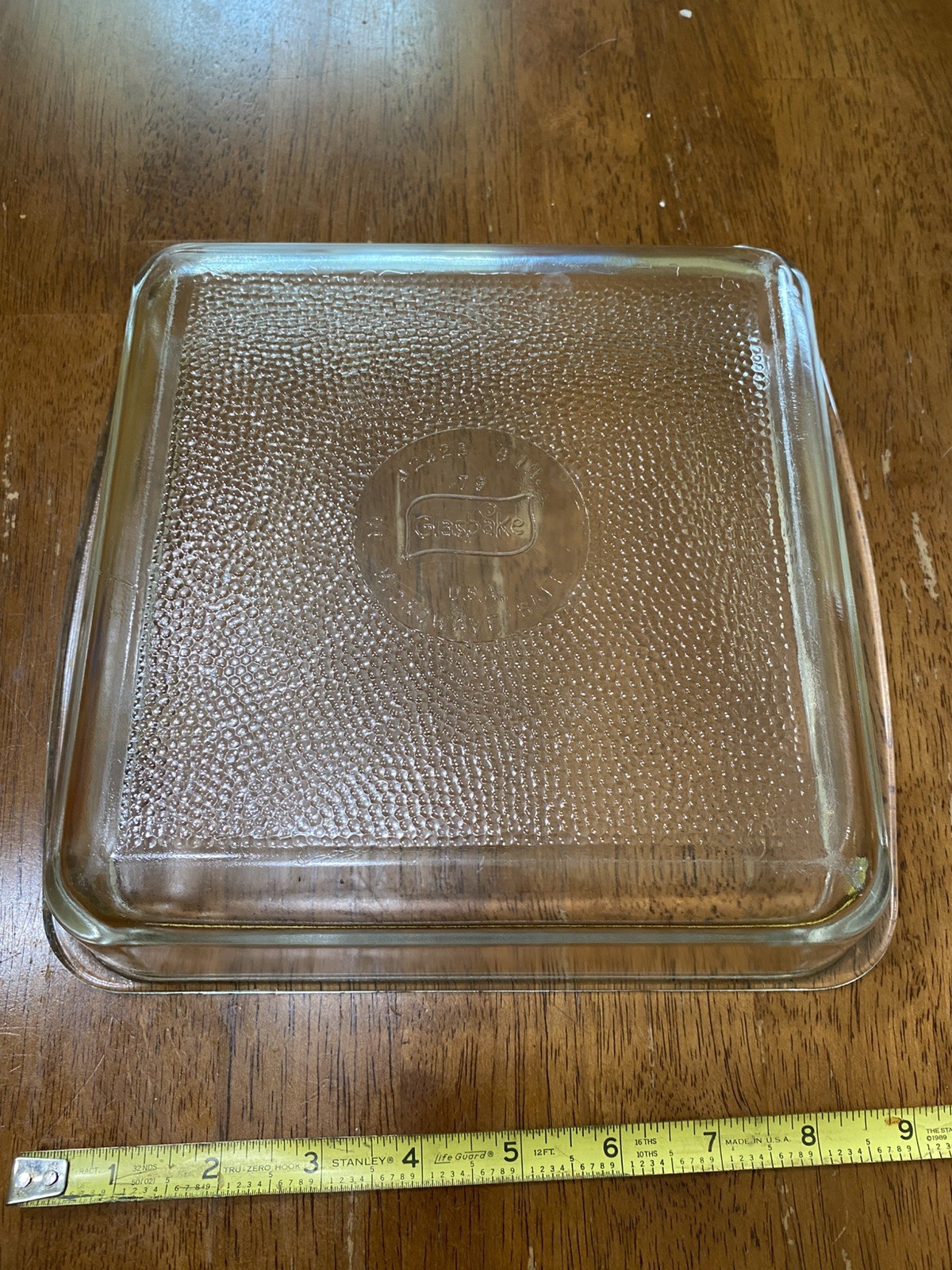 Glasbake J2428 Clear 8-inch Square Glass Baking or Casserole Dish U.S.A