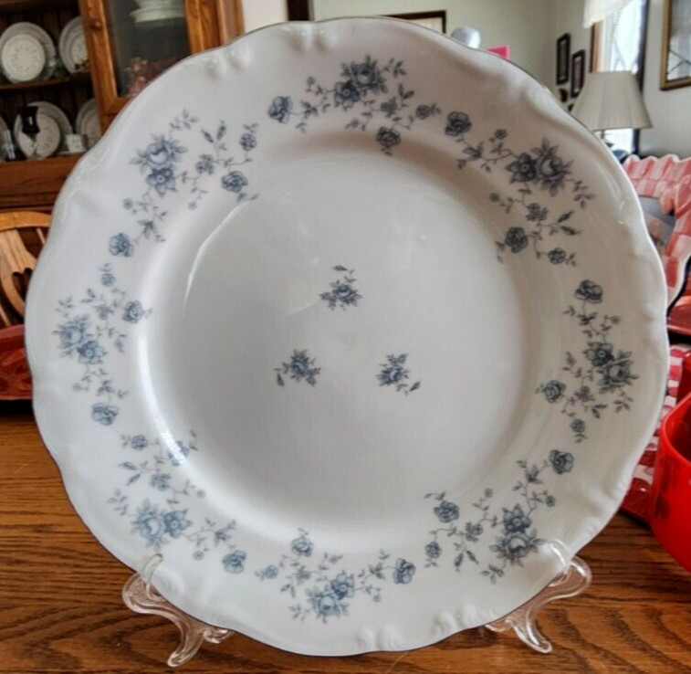Blue Garland Dinner Plate (s) 10″ Porcelain Johann Haviland White Blue Platinum!