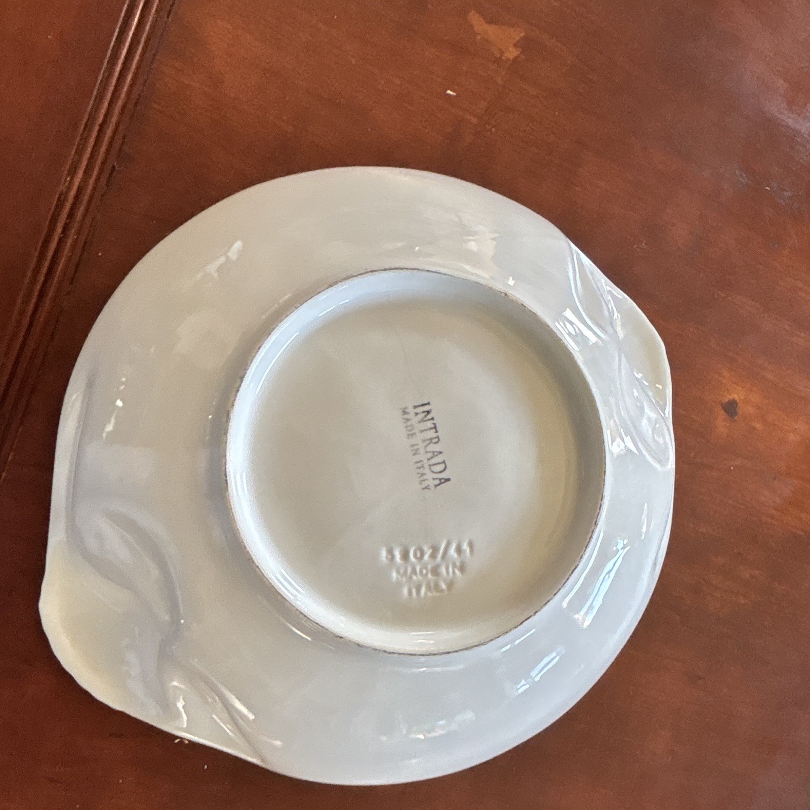 Intrada Seafood Decorative Plate Ceramic Glossy Square Made in Italy 5302/44