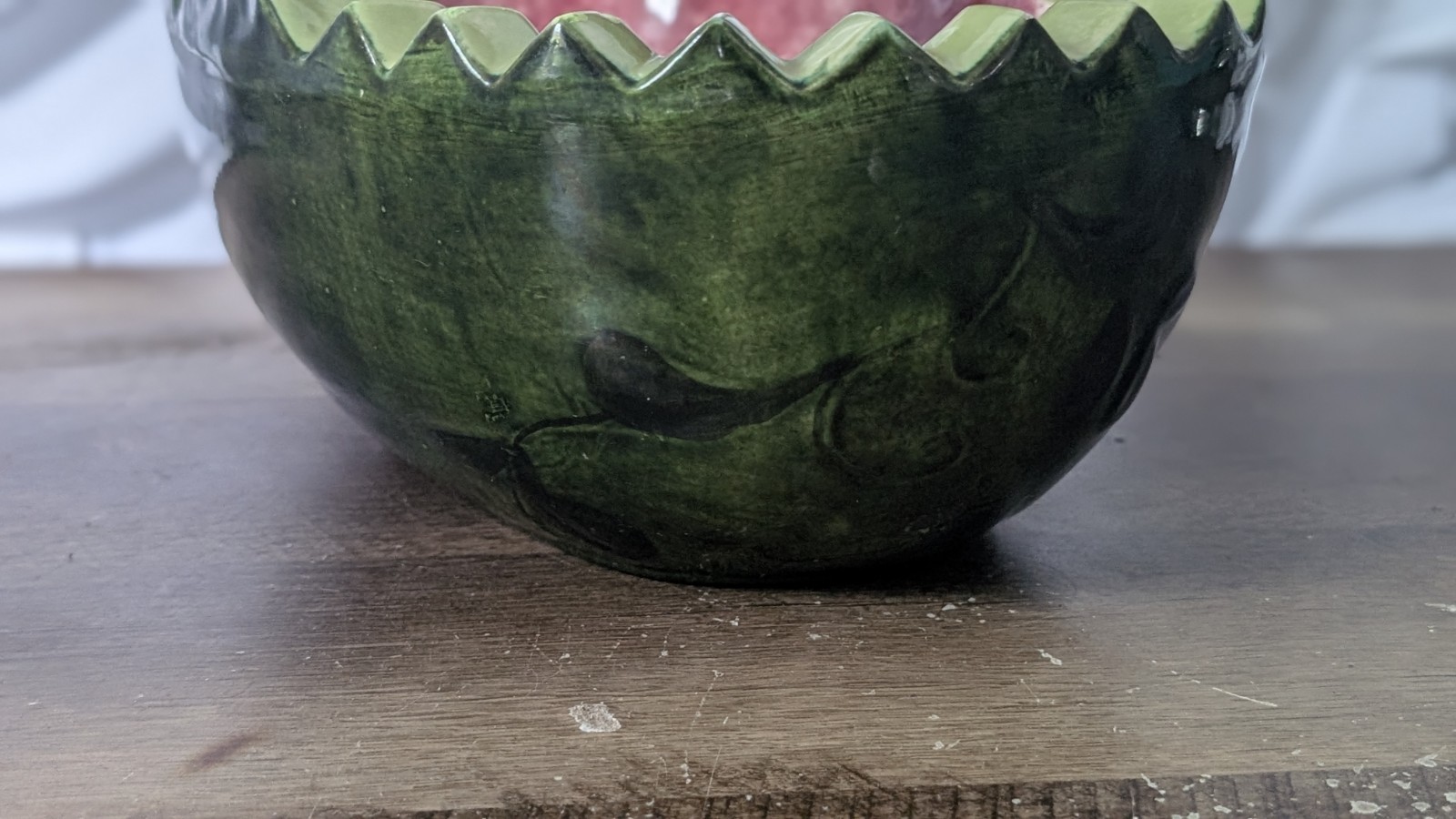 Vintage Handpainted Ceramic Watermelon Serving Bowl 11” – *Read*
