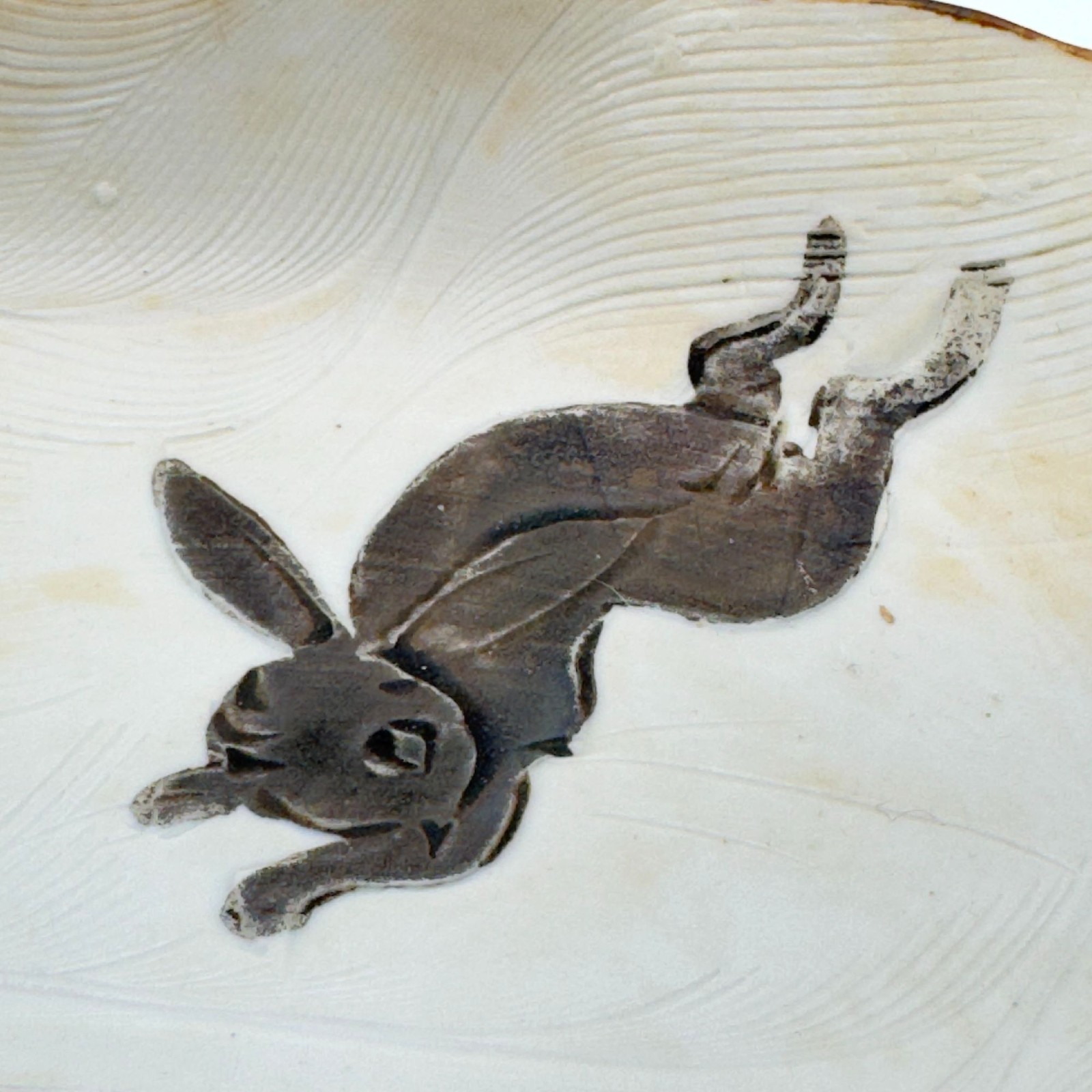 Handmade Ceramic Rabbit Hare Dish Asymmetrical Porcelain Stoneware