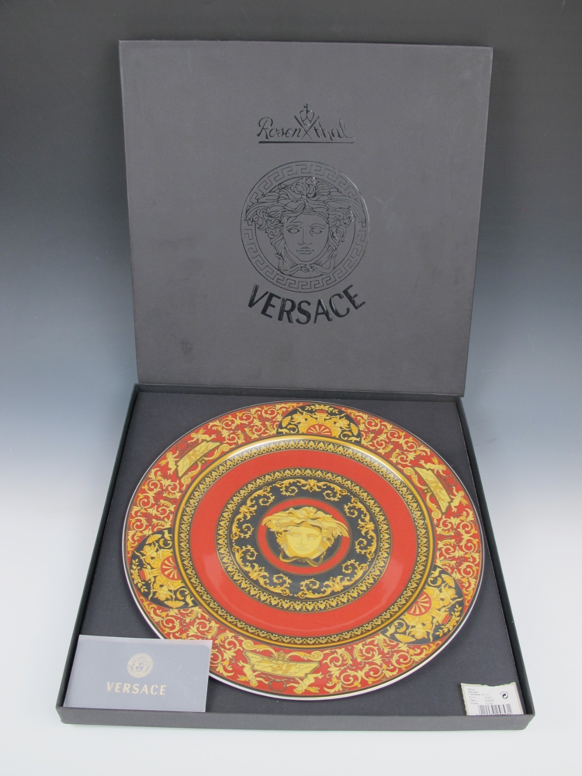 Versace Rosenthal Medusa Red Service Plate (Charger) 12″