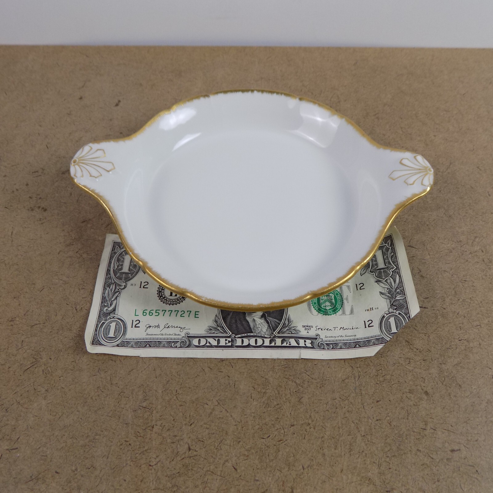 5 GDA Limoges Porcelaines a Feu Au Gratin Dishes White and Gold France