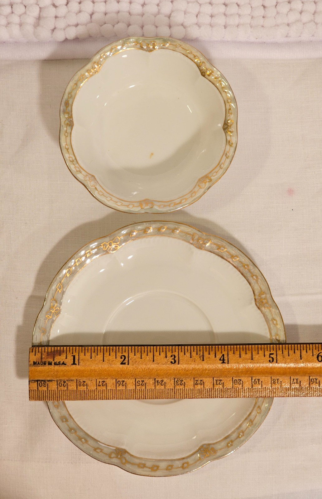 Ramekins, vintage china, set of three (3), Haviland sampler trio