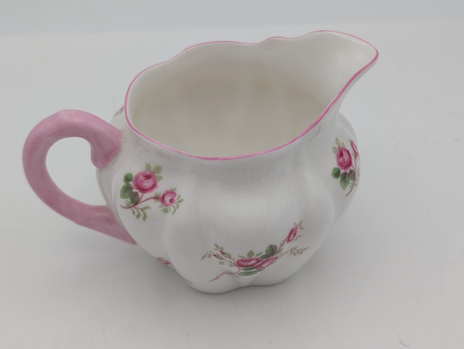 Vintage Shelley England Bridal Rose Spray 13545 Bone China Creamer and Saucer