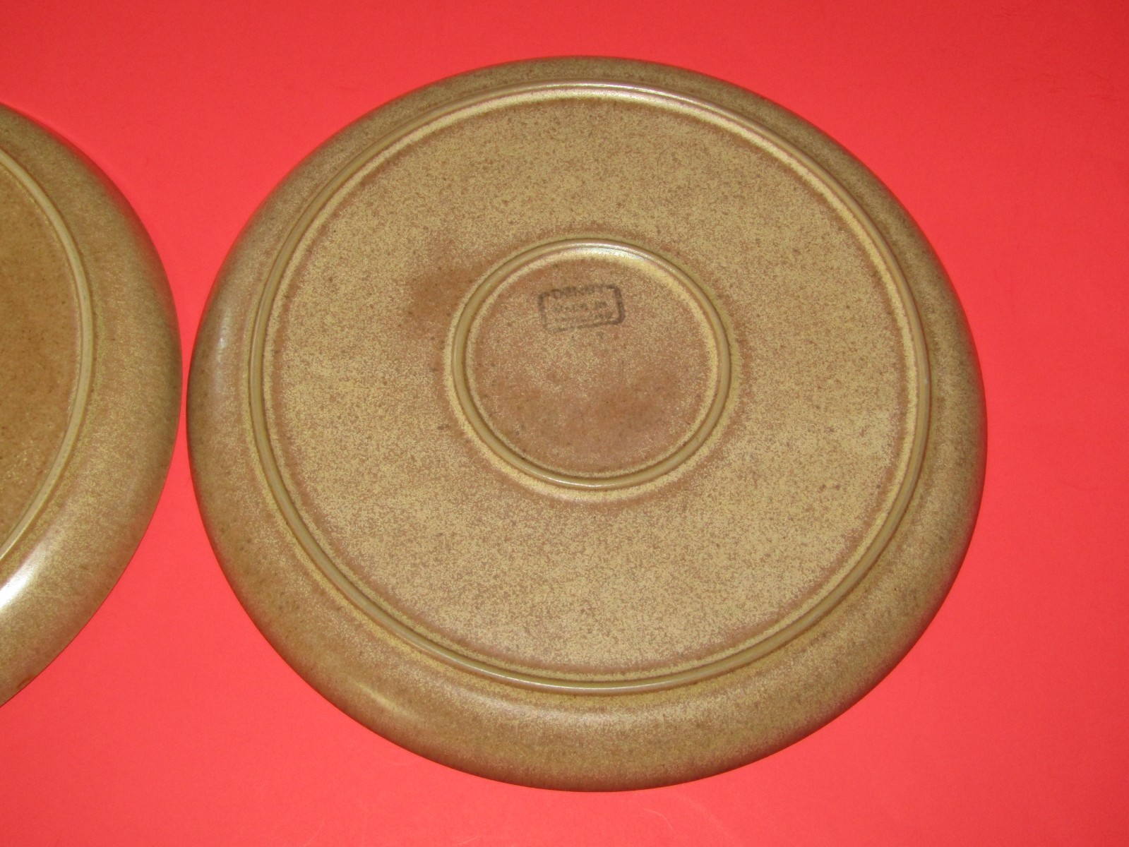 Pair of 2 Denby Romany Brown 10 1/8″ Dinner Plates – Made in England