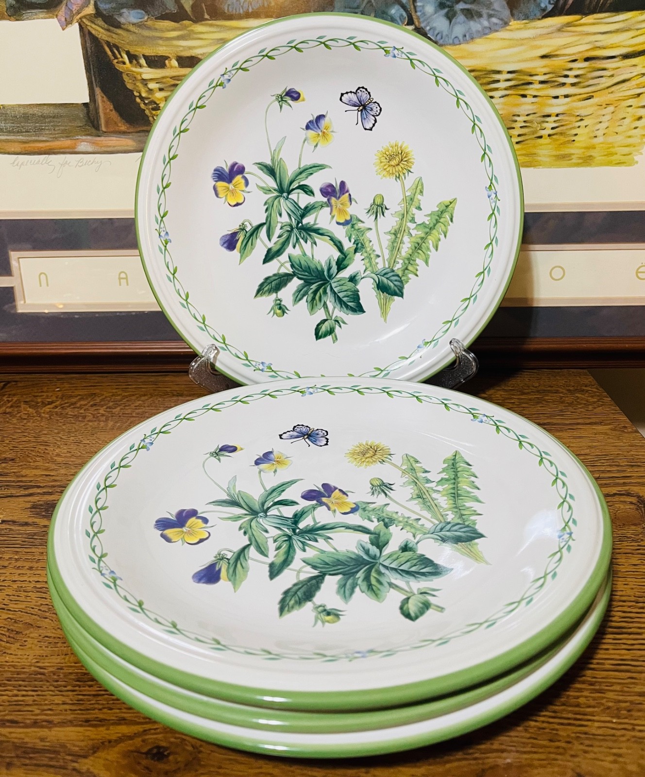 Studio Nova, GARDEN BLOOM Dinner Plate(s), Near Excellent Condition; Several